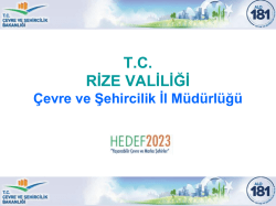 2014 Brifing - &Ccedil;evre ve Şehircilik Bakanlığı