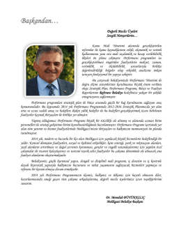 Melikgazi Belediye Başkanlığı Performans Programı