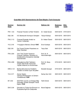 D&ouml;nemsel Seminer Listesi
