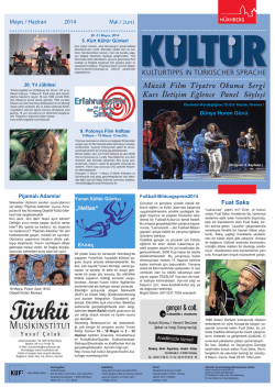 Mayıs / Haziran 2014 Mai / Juni Fuat Saka &bdquo;Hellas&ldquo;