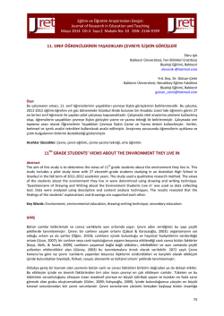 Makale - Eğitim ve &Ouml;ğretim Araştırmaları Dergisi