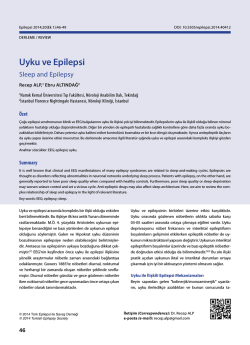 Uyku ve Epilepsi