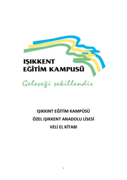 Lise Veli El Kitabı - Işıkkent Eğitim Kampus&uuml;