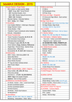 3ds MAX 2015 Kurs Konuları
