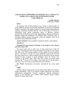 &Ccedil;AKIR, Mustafa-&Ccedil;OK KUTUPLU D&Ouml;NEMDEN G&Uuml;N&Uuml;M&Uuml;ZE