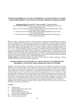 delikli silindirik kanatlara sahip bir ısı alıcının