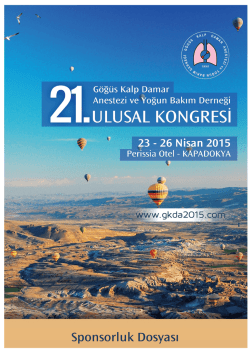 genel bilgiler - 21. G&ouml;ğ&uuml;s Kalp Damar Anestezi ve Yoğun Bakım