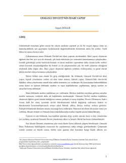 Osmanlı İdari Yapısı