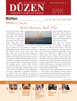 B&uuml;lteni G&ouml;ster - D&uuml;zen Laboratuvarlar Grubu