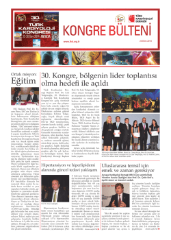 KONGRE B&Uuml;LTENİ - T&uuml;rk Kardiyoloji Derneği