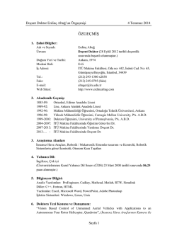 ÖZGEÇMĐŞ - İstanbul Teknik Üniversitesi