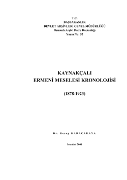 kaynak&ccedil;alı ermeni meselesi kronolojisi