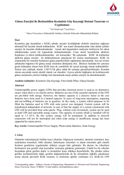 Desing And İmplement Of Uninterruptable Power Supply System