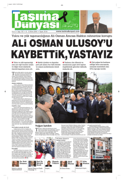 Taşıma D&uuml;nyası Gazetesi-157 PDF 6 Ekim 2014 tarihli sayısını