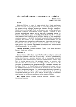 TEKEL, Suna-BİRLEŞMİŞ MİLLETLER VE ULUSLARARASI