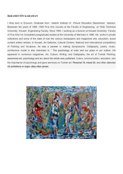 İKRAMETTİN KARAMAN - G&uuml;zel Sanatlar Fak&uuml;ltesi