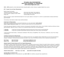 2014 Girişli &Ouml;ğrenciler i&ccedil;in - İstanbul Bilgi &Uuml;niversitesi