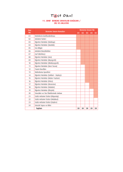 11. sınıf deneme sınavları dağılımı