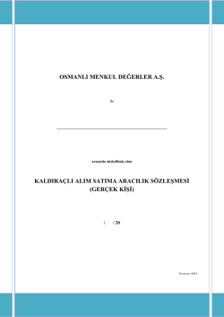 Kaldıra&ccedil;lı Alım Satıma Aracılık S&ouml;zleşmesi