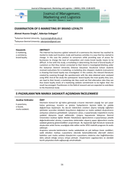 EXAMINATION OF E-MARKETING BY BRAND