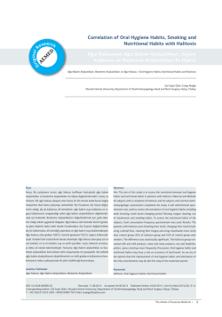 AEMED Correlation of Oral Hygiene Habits, Smoking and Nutritional