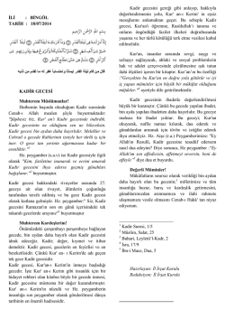 18.07.2014-Kadir Gecesi