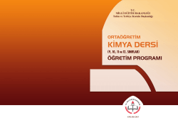 2014-2015 &Ouml;ğretim D&ouml;nemi 9-12. Sınıf Kimya M&uuml;fredatı