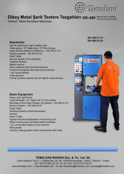 DK 400 Serisi Manual Tablalı Metal Şerit Testere Tezgahı