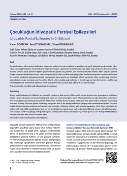 &Ccedil;ocukluğun İdiyopatik Parsiyel Epilepsileri