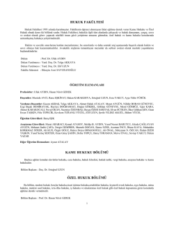 Hukuk Fak&uuml;ltesi