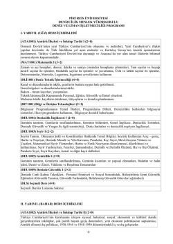 Deniz ve Liman İşletmeciliği Programı