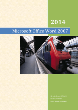 Microsoft Office Word 2007 - Birecik Meslek Y&uuml;ksekokulu