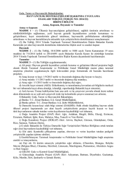 hayvancılık destekleme - Bayburt İl Gıda Tarım ve Hayvancılık