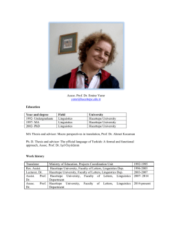 Assoc. Prof. Dr. Emine Yarar
