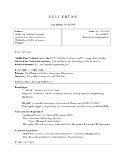 CV: Click Here - Science And Technology Policy Studies