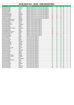 03.06.2014 Salı - 18:00
