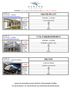 GRAND HYATT CVK PARKBOSPHORUS HILTON