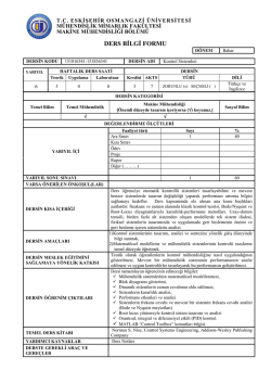 ek bilgi - Osmangazi &Uuml;niversitesi