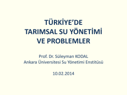 Prof. Dr. S&uuml;leymanKodal_Sunum - Ankara &Uuml;niversitesi Su Y&ouml;netimi