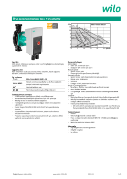 Ürün serisi tanımlaması: Wilo