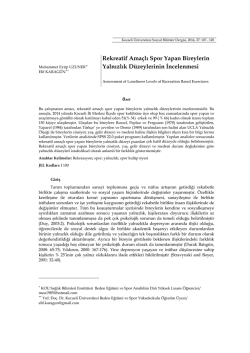 SAĞLIK İŞLETMELERİNDE ETKİNLİK ANALİZİ: KOCAELİ