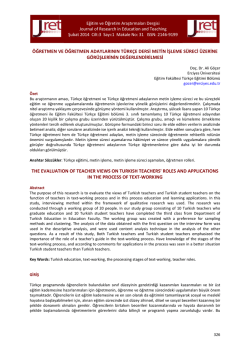 Makale - Eğitim ve &Ouml;ğretim Araştırmaları Dergisi