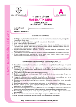 8. sınıf ı. d&ouml;nem ortak sınavı