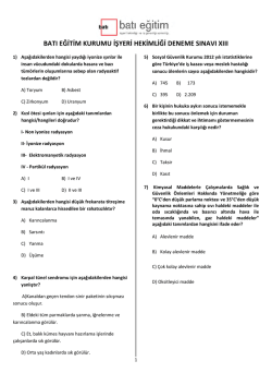 batı eğitim kurumu işyeri hekimliği deneme sınavı xııı