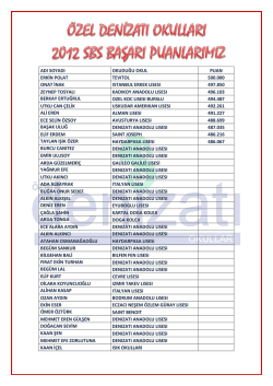 2012 sbs sonu&ccedil;larımız