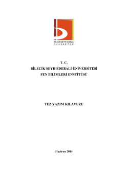 Fen Bilimleri Enstit&uuml;s&uuml; Tez Yazım Klavuzu