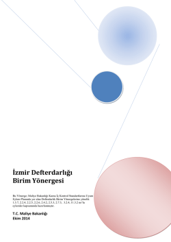 Defterdarlık Birim Y&ouml;nergesi