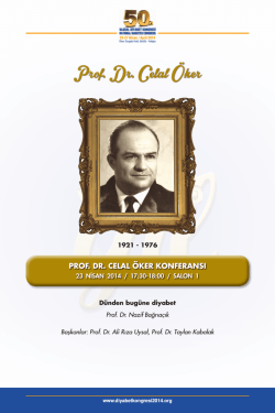 Prof. Dr. Celal &Ouml;ker - 50. Ulusal Diyabet Kongresi