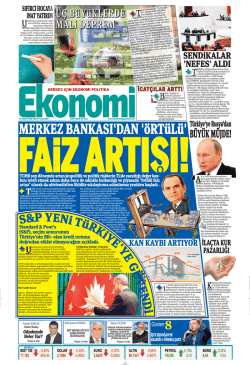 14 ağustos 2014 - Ekonomi Gazetesi