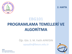 2. hafta sunusu - Kdz. Ereğli MYO